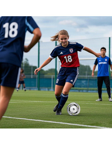Balón de Fútbol Tamaño 5 LEKAYIHU PU Tornado Blanco con Bomba