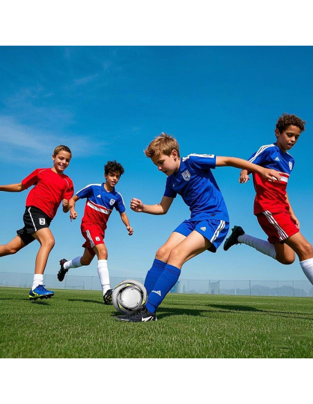 Balón de Fútbol Tamaño 5 LEKAYIHU PU Tornado Blanco con Bomba Balón de Fútbol Tamaño 5 LEKAYIHU PU Tornado Blanco con Bomba