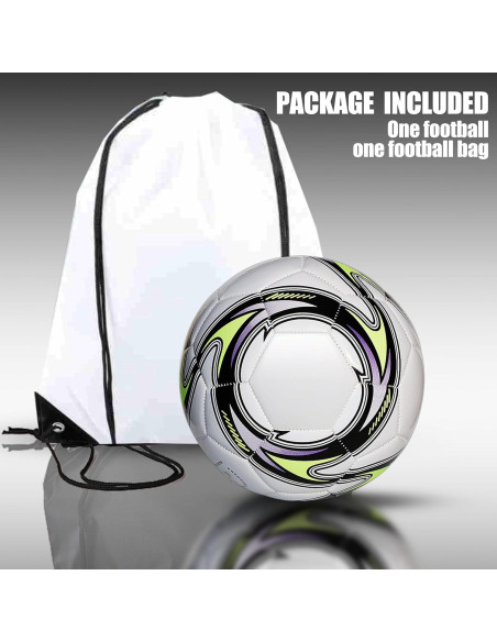 Balón de Fútbol Tamaño 5 LEKAYIHU PU Tornado Blanco con Bomba Balón de Fútbol Tamaño 5 LEKAYIHU PU Tornado Blanco con Bomba