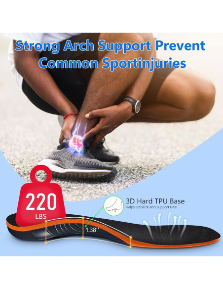 Plantillas ortopédicas MIBATUS para fascitis plantar - Hombre 5.5-6.5 / Mujer 7.5-8.5