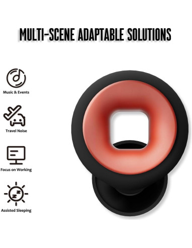 Tapones para oídos BNU alta fidelidad 25-33dB 2 pares