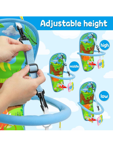 Juguete de Asiento de Coche OKOOKO Dinosaurio Ajustable