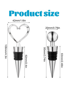 Juego de 4 Tapones de Corcho para Vino Classicseali 2
