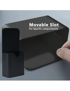 Soporte Magnético para Marcadores 2 Pcs noonebutyou Negro 2