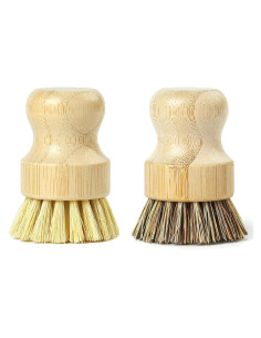 Juego de 2 Estropajos de Cocina Jungle Culture - Cepillos de Bambú Ecológicos
