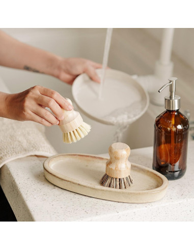 Juego de 2 Estropajos de Cocina Jungle Culture - Cepillos de Bambú Ecológicos