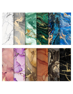 Papel Patrón Mármol Whaline 24 Hojas 15.24x15.24 cm DIY