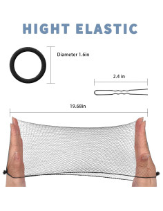 Redes de Cabello Malla Elástica TsMADDTs - 30 Unidades Negras 2