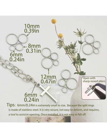 100 Anillos de Salto Doble Abierto HOLAILS Acero Inoxidable