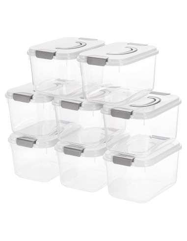 Contenedores de Almacenamiento Elsjoy 8 Piezas 5.5 Qt Plástico