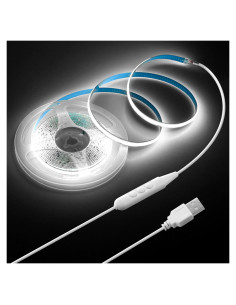 Tira de Luz LED COB 5M Blanca Fría USB Samsion 320 LEDs/M