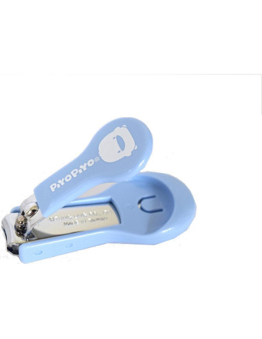 Cortauñas Piyo Piyo para Bebé Azul - Acero Inoxidable Ergonómico