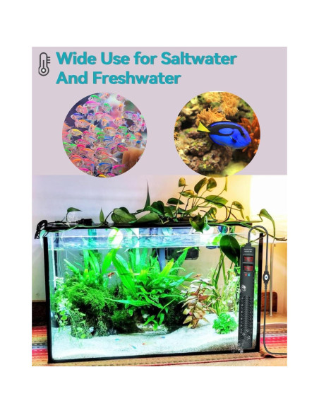 Calentador de Acuario 300W AHJ para 151-265 Litros con Control Preciso