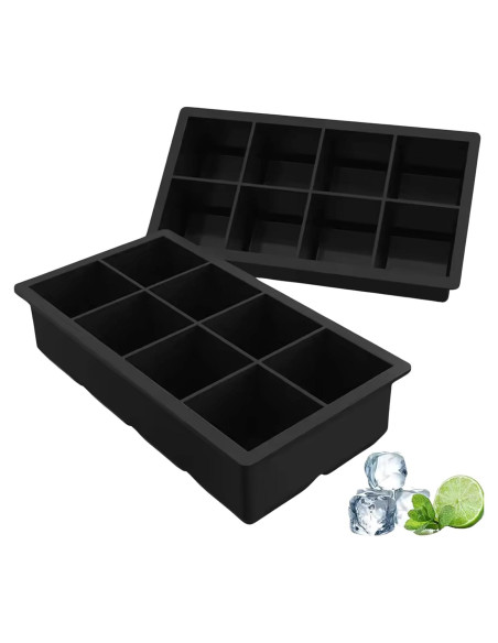 Bandeja de Hielo de Silicona DUTHINGS - 2 Moldes Grandes 16 Cubos