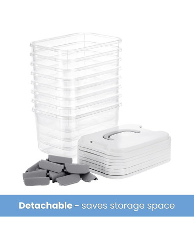 Contenedores de Almacenamiento Elsjoy 8 Piezas 5.5 Qt Plástico