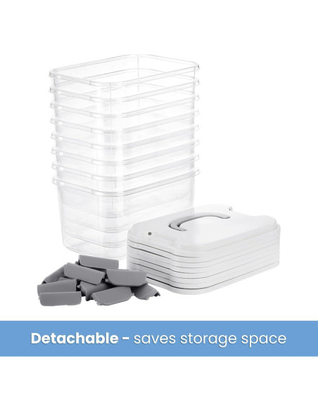 Contenedores de Almacenamiento Elsjoy 8 Piezas 5.5 Qt Plástico