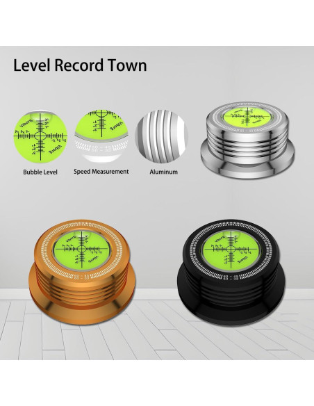 Peso de Disco de Vinilo Viborg LP528B 280g con Nivel de Burbuja