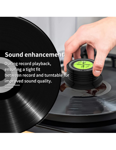 Peso de Disco de Vinilo Viborg LP528B 280g con Nivel de Burbuja