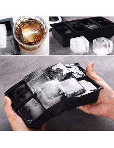Bandeja de Hielo de Silicona DUTHINGS - 2 Moldes Grandes 16 Cubos 2