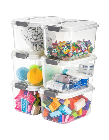 Contenedores de Almacenamiento Elsjoy 8 Piezas 5.5 Qt Plástico