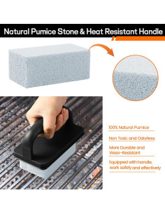 Kit de Limpieza de Parrilla CCTVRTV - 5 Ladrillos y Mango 2