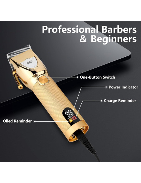 Cortadora de Cabello Profesional Adaife Oro 10W Inalámbrica