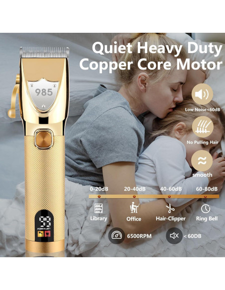 Cortadora de Cabello Profesional Adaife Oro 10W Inalámbrica