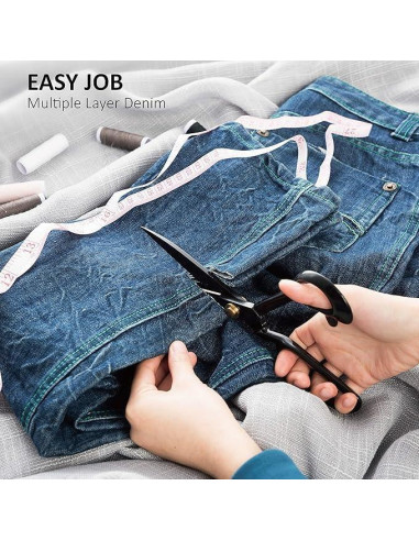 Tijeras de Tela H HILITING 20 cm Acero Alto Carbono Negro