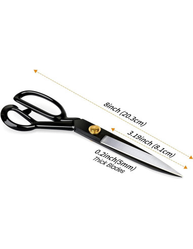 Tijeras de Tela H HILITING 20 cm Acero Alto Carbono Negro