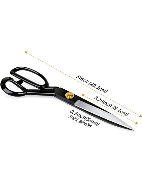 Tijeras de Tela H HILITING 20 cm Acero Alto Carbono Negro