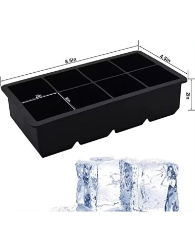 Bandeja de Hielo de Silicona DUTHINGS - 2 Moldes Grandes 16 Cubos