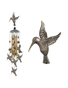 Campana de viento colibrí xxschy 91.44 cm bronce decoración