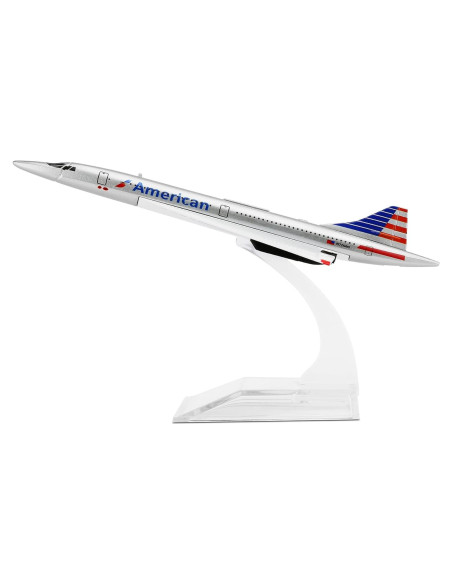 Modelo de avión Concord USA 1/400 24-Horas 15.5 cm Modelo de avión Concord USA 1/400 24-Horas 15.5 cm