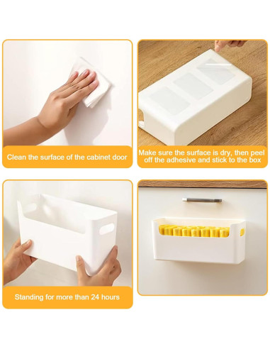 Organizador de Puerta de Gabinete IGUOCY 2 Pcs Transparente