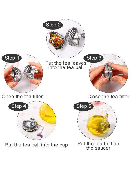 Infusores de Té Suelto Cunhill Acero Inoxidable 4 Piezas