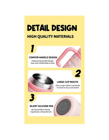 Taza de Acero Inoxidable LIONICE 710ml con Chorro de Ballena