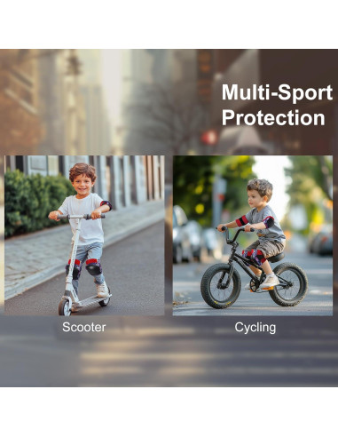 Conjunto de Rodilleras y Codilleras YOOXARMOR para Niños 3-8 Años