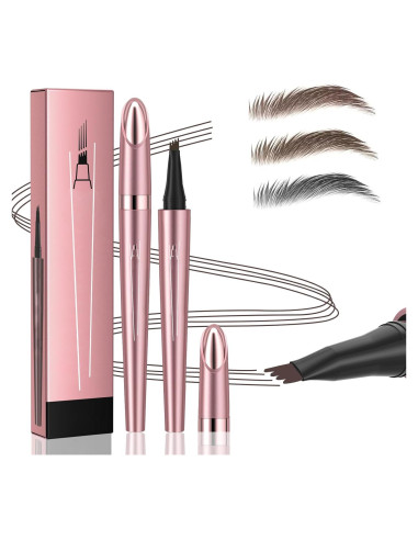 Lápiz de Cejas Mágico Liayozl Impermeable Punta 4 Dientes