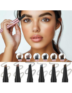 Lápiz de Cejas Mágico Liayozl Impermeable Punta 4 Dientes 2