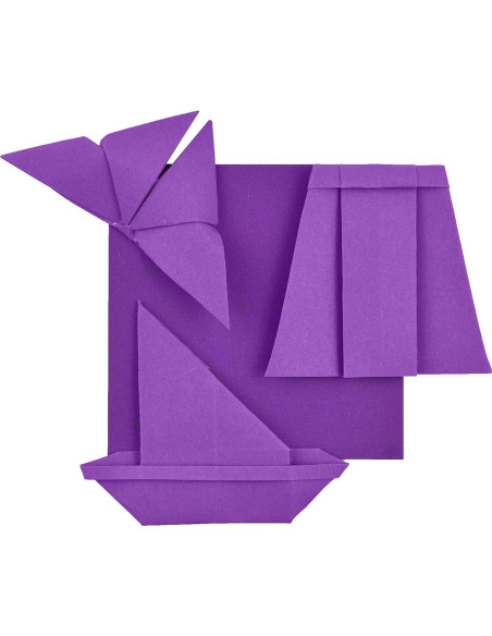 100 Hojas de Papel de Origami Doble Cara Origamipolly 7.62 cm