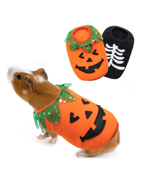 Disfraz de Halloween para Mascotas IPRAVOCI - Chaleco Calabaza y Huesos