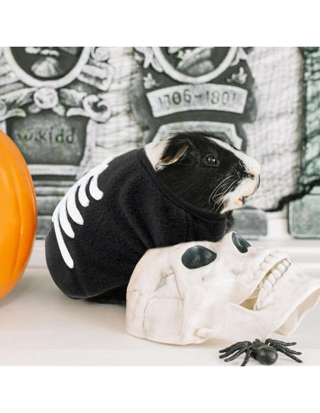 Disfraz de Halloween para Mascotas IPRAVOCI - Chaleco Calabaza y Huesos