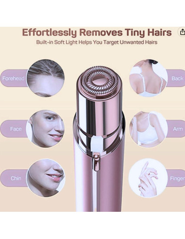 Epilador facial eléctrico para mujeres AOCE TrimmerFj1 Oro Rosa