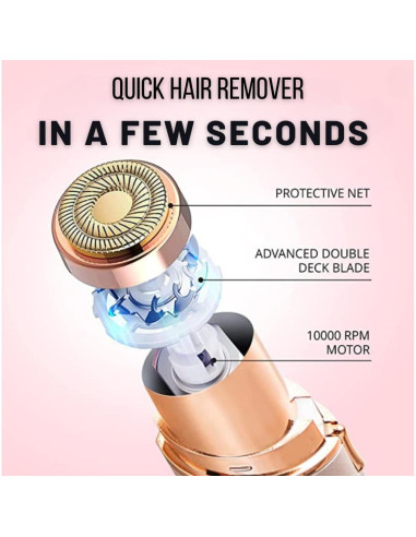 Epilador facial eléctrico para mujeres AOCE TrimmerFj1 Oro Rosa