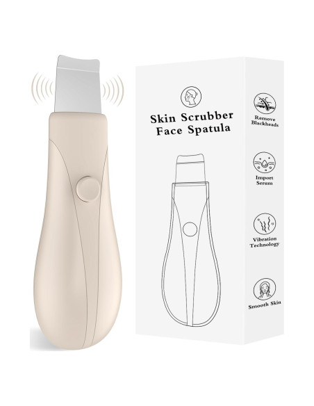 Espátula Limpiadora de Piel LRUFOB para Cuidado Facial Beige Espátula Limpiadora de Piel LRUFOB para Cuidado Facial Beige