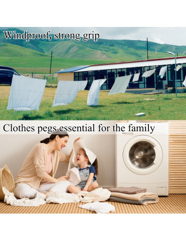 Paquete de 100 Pinzas de Ropa de Metal BONYCUST - Acero Inoxidable