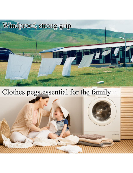 Paquete de 100 Pinzas de Ropa de Metal BONYCUST - Acero Inoxidable