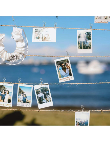 Paquete de 100 Pinzas de Ropa de Metal BONYCUST - Acero Inoxidable