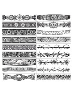 Tatuajes Temporales GLARYYEARS - 18 Diseños Realistas 6x28cm