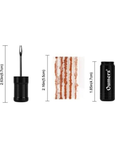 Kit de Reparación de Neumáticos Tubeless Oumers con 5 Tiras